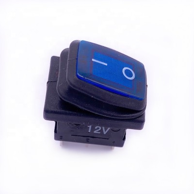 Fine quality 12V on off blue led light rocker switch waterproof